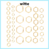 WITTE 40 PCS Lock Nut Assortment, Thin Hex Hex Lock Nuts, Assorted G1/8 G1/4 G3/8 G1/2 G3/4 G1 Pipe 