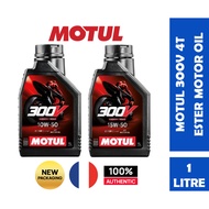 【100% ORIGINAL】MOTUL Fully Synthetic 300V Factory Line 10W50/15W50 4T Ester Engine Oil/ Minyak Hitam