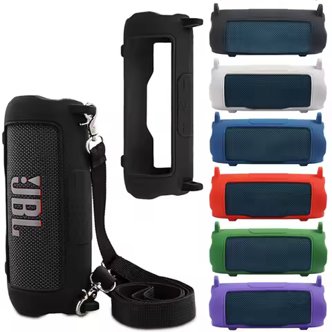 Newest Silicone Cover Case for JBL Flip 7 Bluetooth Speaker, Portable Case with Shoulder Strap Acces