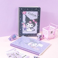 Taiwan Ready Stock Sanrio Soft Coil Notebook Kuromi Notepad B5 Student Notebook Diary 96 Sheets Kuro