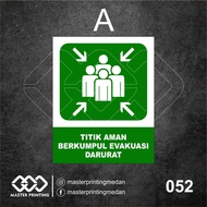 052 - K3 Safety Evacuation Sticker, Emergency Evacuation Door, P3K Box, Waterproof, Customizable