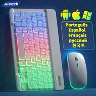 Keyboard For Tablet Android iOS Windows Wireless Mouse Keyboard Bluetooth-compatible Rainbow Backlit Keyboard For Phone