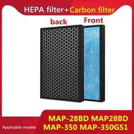Suitable for Midea MAP-28BD MAP28BD MAP-350 MAP-350GS1 air purifier HEPA activated carbon composite