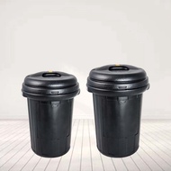 MK70 / MK90 / MK120 Black Dustbin with Cover