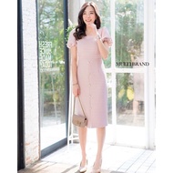 V85 เดรสยาวคอเหลี่ยมแขนตุ๊กตาใส่แล้วสวยลูกคุณมากกกกก