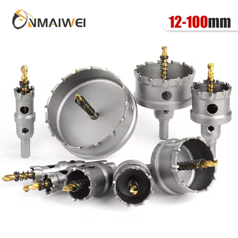 12-100mm TCT Hole Saw Tungsten Carbide Tipped Drill Bit Set Hole Saw Cutter For Stainless Steel Meta