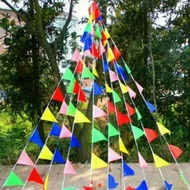 Colorful Triangle Cloth Flags - Decorative Flags - Bunting Flags Banner Decorative Flags Festival Fl