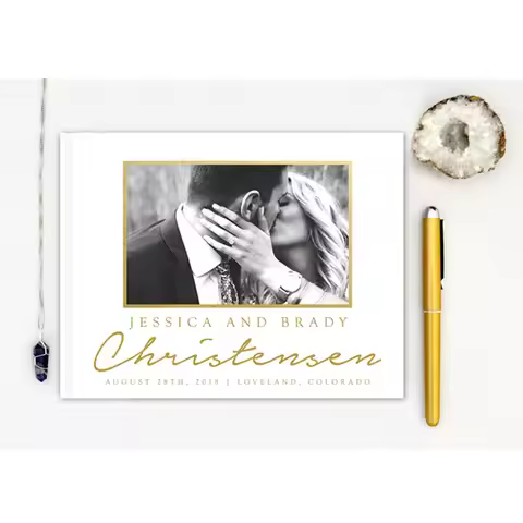 Personalized Guest Book with photo Modern wedding guestbook Guest Book Wedding Custom Insta guest bo