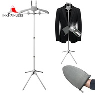 Garment Steamer Stand with Two Clips and Ironing Gloves for Clothes, Foldable Adjustable Steamer Rac