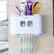 Bộ nhả kem 4 cốc Ecoco Dụng cụ treo bàn chải đánh răng Dụng cụ nhả kem tự động lấy kem tự động EC