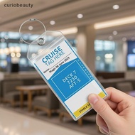 [CURUI] 5 Pa Waterproof ID Card Cruise Luggage Tags Vertical Clear PVC Holders for Family Cruise Tri