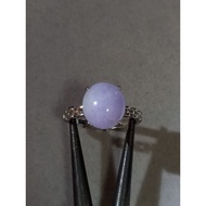 #J797 100% Natural Grade A Icy Purple Jadeite Adjustable Ring H11.4m Silver