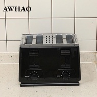 [AWHAO] Counter Toaster 4 Slices Stainless Steel Wide Slots Convenient Adjustable