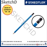 8B Staedtler Mars Lumograph Pencil 100-8B Blue