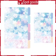 WIN Cherry Flower Binder Dividers Index Separator A5 A6 for Office School Home 5 Kit
