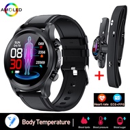 2023 New OLED Blood Glucose Monitor Health Smart Watch Men Women ECG+PPG Blood Pressure Thermometer IP68 Waterproof Sport Smartwatch