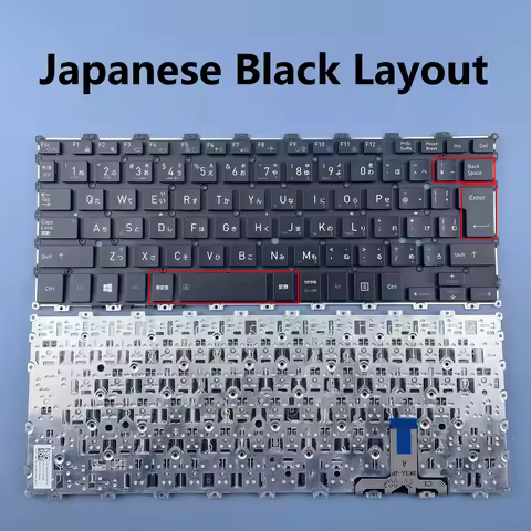 Japanese Black&White Keyboard For Toshiba dynabook G8/J G7/J G6/J G5/J G8/M G6/M G5/M GX83/JLE G83/F