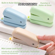 MAINAUSHUI6K 6-Hole Puncher, Mini Handheld Hole Puncher, Simple Labor-Saving Loose-Leaf Paper Punch 