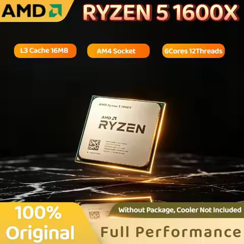 AMD R5 1600X Ryzen 5 1600X 3.6GHz Six Core Twelve Thread CPU 95W L3 16M Socket AM4 Desktop Gaming Pr