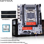 QIYIDA X99 เมนบอร์ดชุดคิท Xeon LGA2011-3 E5 2680 V4 2x8gb=16GB DDR4 SATA PCI3.0 NVME M.2 X99H5 คอมพิ