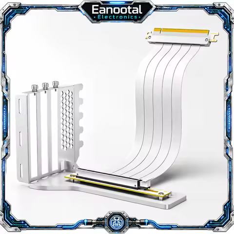 PCIe 3.0 4.0 X 16 Riser Cable with 3 Slot Vertical GPU Mount Bracket Black White Graphics Card Kit