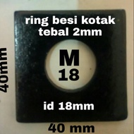 Iron box washer iron box 2mm thick length 40mm width 40mm id 18 (M18) Bolt Nut