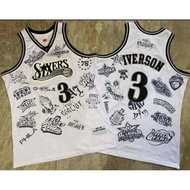 Dense Embroidery Basketball Jersey Vest Retro Jersey Iverson
