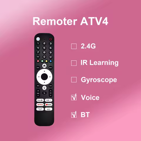 BOXPUT ATV4 ATV5 Voice Remote Control Compatible with Q8 Q11 iATV TV Box BT5 Wireless Remote Control
