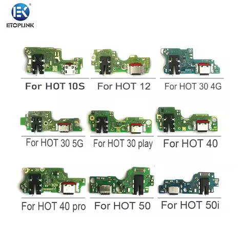 For Infinix Hot 10s 12 30 5g play 40 40i pro 50 50i Charger Plug Connector Board Flex Cable Mobile P