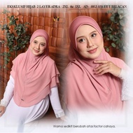 ADARA - SIZE 2XL and 3XL HEAVY CHIFFON 2 Layer Long Cover Size 2XL and 3XL Instant Hijab