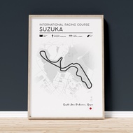 2025 F1 Track Posters Black F1 Wall Art Poster F1 Circuit Decor Posters Gift Silverstone UK Monaco