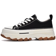 MISTERY  รองเท้าผ้าใบ รองเท้าส้นสูง รุ่น RUN STAR สีดำ ( MIS-1234)