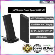 【SG LOCAL SELLER】 Wireless Power bank 30W 10000mAh WPB25ZM Type C Mi Powerbank 10000 Fast Wireless Charger Portable Charging xiaomi oficial