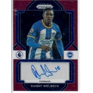 Danny Welbeck Genuine Autograph Soccer Card Brighton &amp; Hove Albion RED SPECKLE PARALLEL