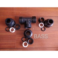 Tee HDPE 1 1 1/2" 50mm Tee HQ Compression Fitting HDPE Pipe Connection