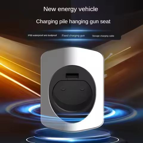 Type2 EV Charger Holder Stylish IEC62196-2 Charging Cable Organizer Plug Holder Sleek Wallbox EV Cha