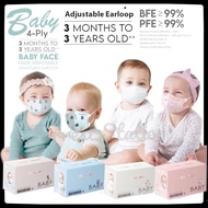 MEDISON 4Ply Baby 3D Medical Face Mask 3 Months to 3 Years Old - 20Pcs/Box