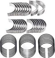 Main & Rod Bearing with Piston Rings Compatible with Chevy Compatible with GM LS Gen III IV 4.8L 5.3