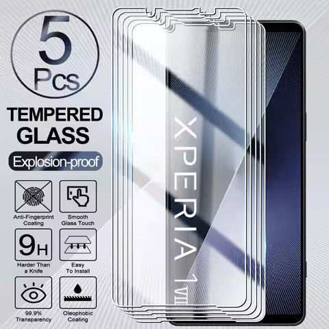 5Pcs Xperia1VII 9H Tempered Glass Screen Protector For Sony Xperia 1 VII 5G 2025 Xperia1 1VII Clear