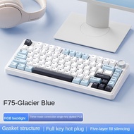 AULA F75 Wireless Nical Keyboard Reaper Axis Gamer Keyboard Customized Hot-Swap 75%Layout OEM Profil