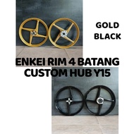 ENKEI RIM 4 BATANG Y15ZR CUSTOM HUB SIAP BEARING BUSH SPORT RIM 4 KAKI 4L Y15 Y15Z Y16 Y16ZR Y15 Z Y
