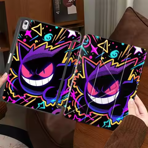 Cartoon Hot Gengar With Pen Slot Cover Tablet Case For Samsung For Galaxy Tab S7+ S8+ 12.4 inch S7 F