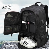 80L Large Capacity Travel Bag Backpack Compartment Outdoor Luggage Mountaineering Bag Rainproof Dura