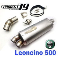 Project79 Exhaust Benelli Leoncino 500 Ekzos Slip on Muffler Stainless Steel Project 79 Accessories 