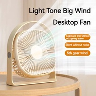 5-Speed Portable Desk Fan Strong Wind USB Mini Desktop Office Fan 330 Rotation Table Desk Personal Fan Portable Cooler Cooling Fan