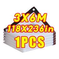 1pc Tarps Size 3x6M 3X3M 3X2M 2X2M 2X1M 3X4M Thickened PVC Transparent Waterproof Tarpaulin