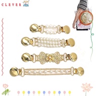 CLEVER 2pcs Cardigan Clip, Pearl Flower Shawl Brooch, Retro Charm Gift Shirt Collar Dress Shawl Clasp Duck Clip Clasps Four Seasons