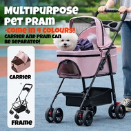 [SG BASED] 3in 1 Carrier Pet Stroller Pet Pram Detachable Pet Stroller