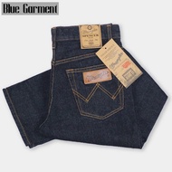 Wrangler Celana jeans panjang pria standar reguler warna Cream abu coklat hitam Garment Biru Wash uk