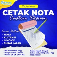 PRINT NOTES, Kuitansi, ROAD LETTER, INVOICE (Min 1 Ream) FREE DESIGN